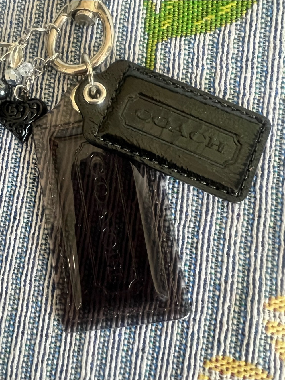 Two Coach Black Hang Tags for Bags